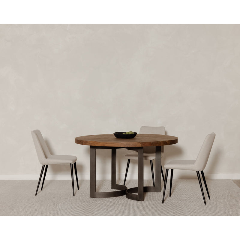 Bent - Round Dining Table - Smoked