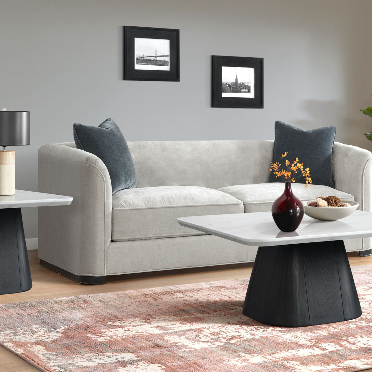 Edison - 2 Piece Occasional Table Set (Coffee Table & End Table) - White And Black