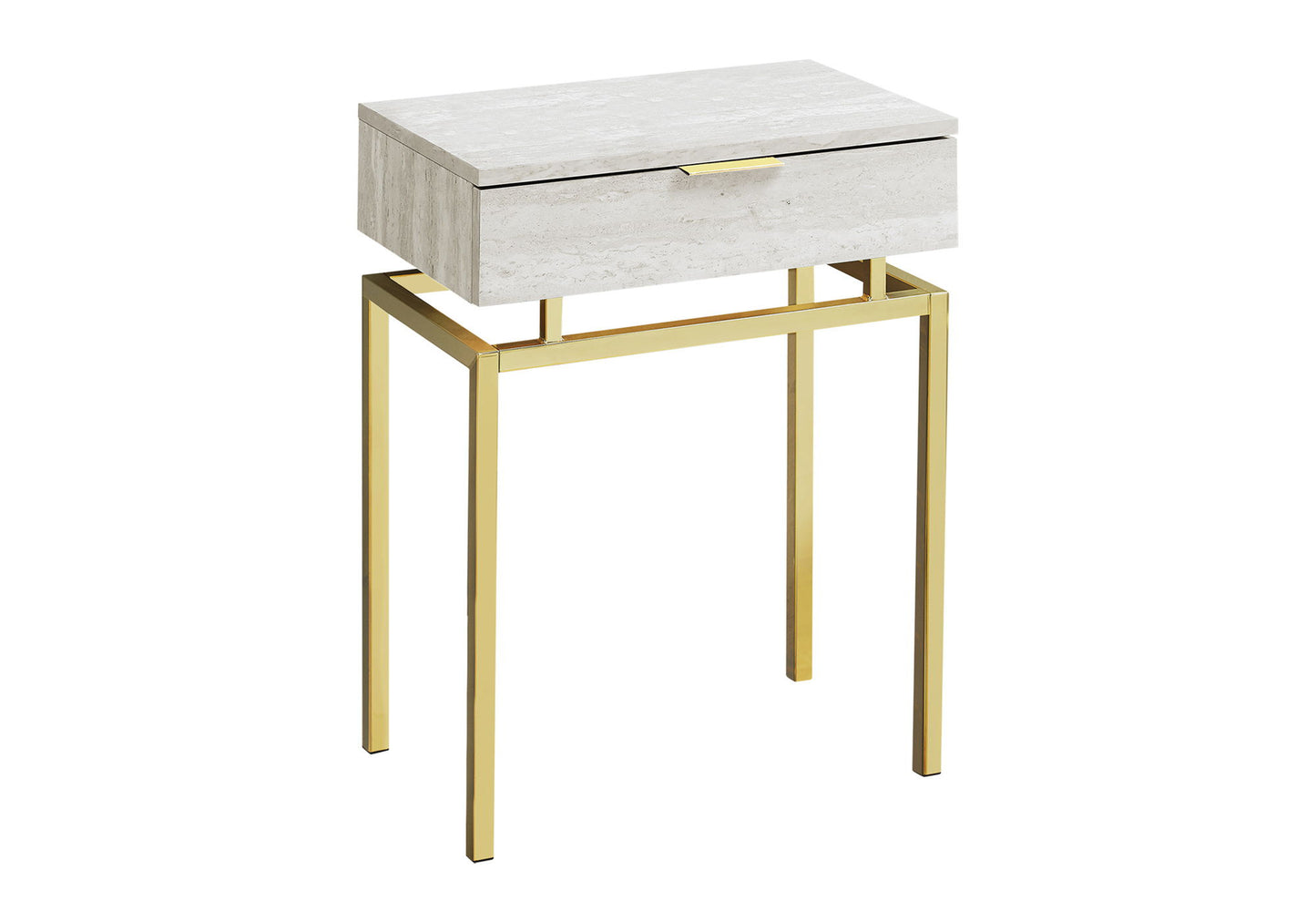 Spacious Table Top Accent Side Table, Storage Drawer, Contemporary & Modern