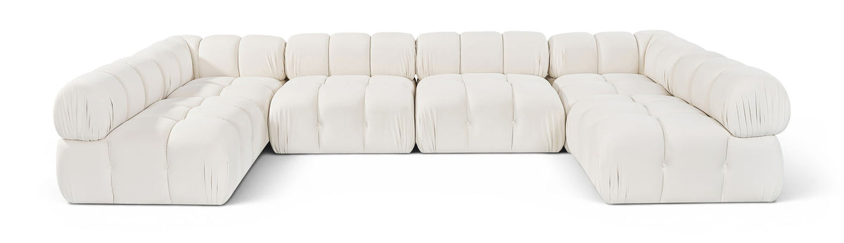 Orin - U-Shaped Velvet 6 Piece Modular Sectional