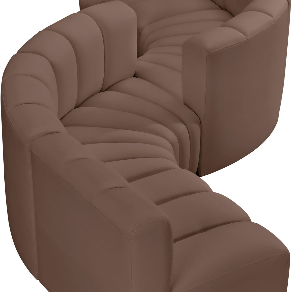 Arc - Faux Leather 6 Piece Modular Sofa
