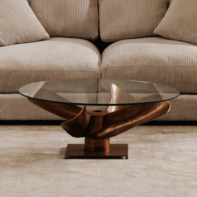 Archimedes - Aluminum Coffee Table - Brown