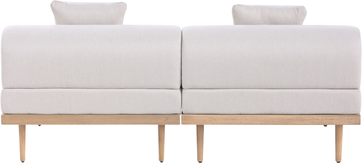 Laguna - 2 Piece Resilient Water Resistant Fabric 71" Outdoor Patio Armless Modular Loveseat