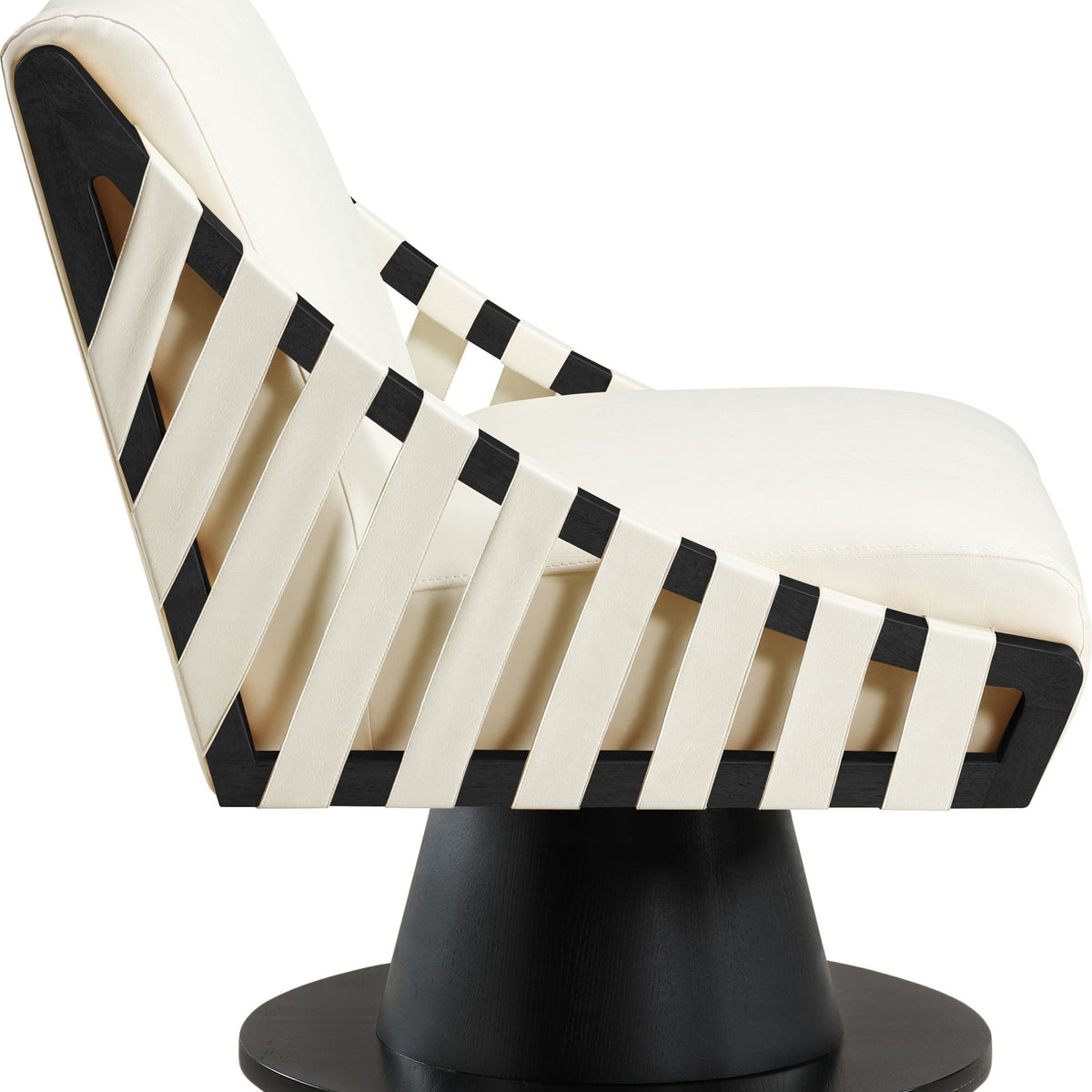 Millwin - Swivel Accent Chair With Black Base