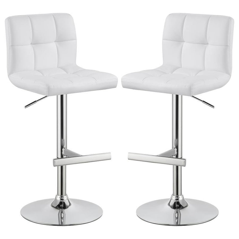 Lenny - Upholstered Adjustable Bar Stool (Set of 2)