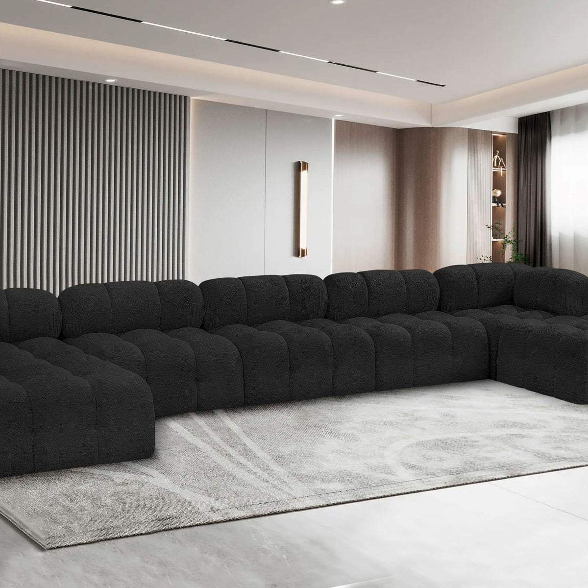 Ames - 7 Piece Fabric Modular U-Shaped Sectional
