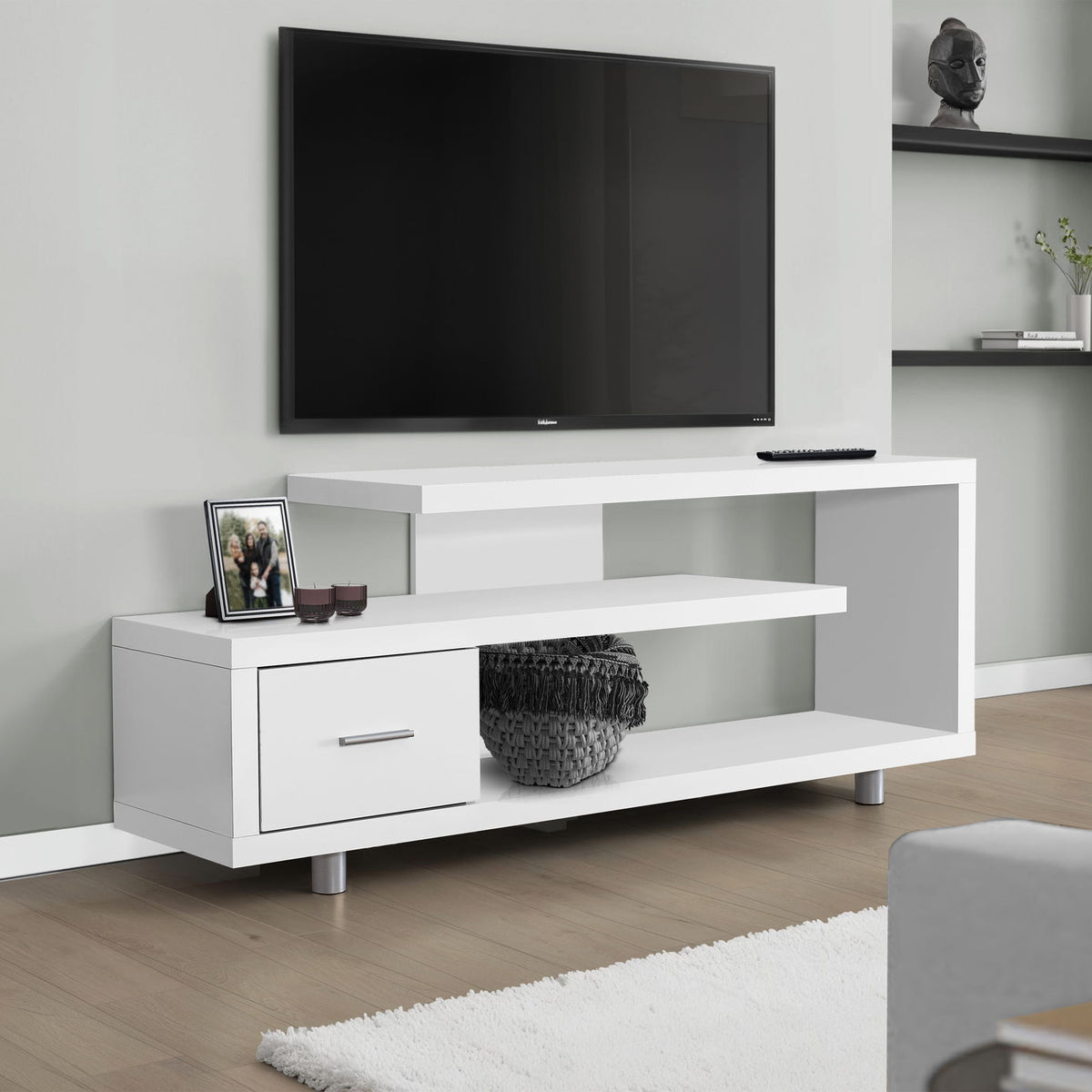 TV Stand, Console, Media Entertainment Center Storage Cabinet, Contemporary & Modern