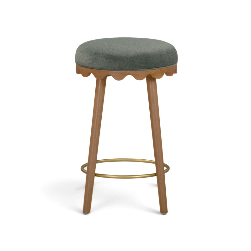 Oodle - Performance Vegan Mohair Light Walnut Stool