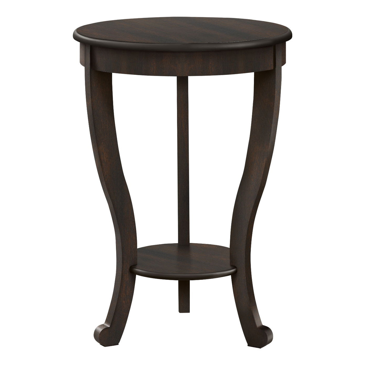 Accent End Table, 2 Tier, Traditional - Walnut