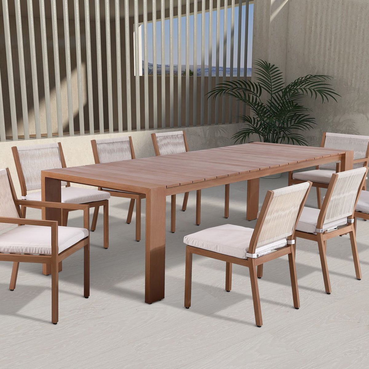 Maui - Outdoor Patio Dining Table - Natural