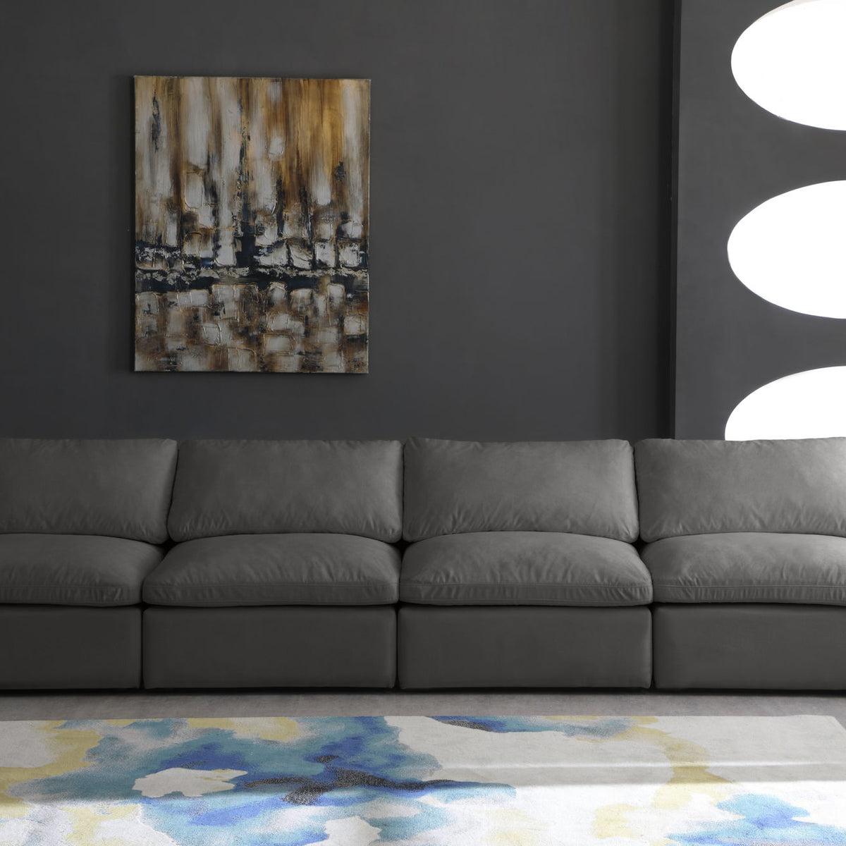 Plush - Modular Armless 4 Seat Sofa