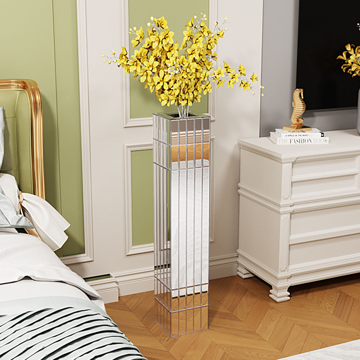 Floor Cube Vase For Home Decor