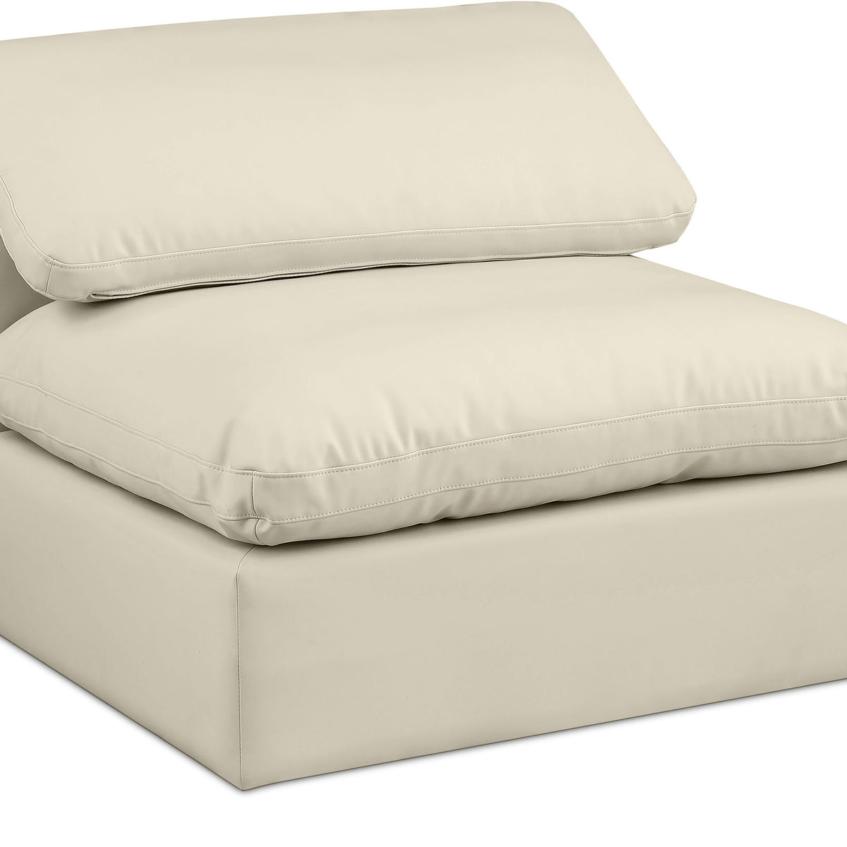 Comfy - Faux Leather Armless Chair