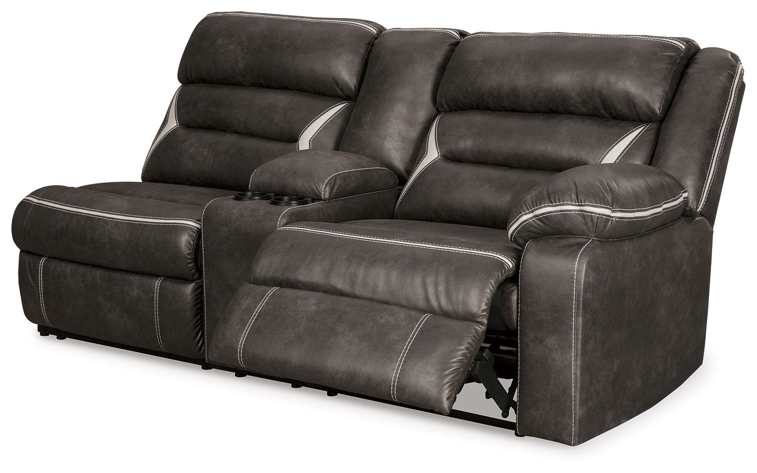 Kincord - Raf Rec Power Sofa W/Console - Midnight