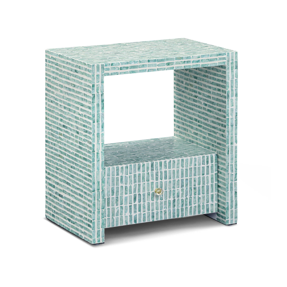 Tia - Mother Of Pearl Nightstand - Blue