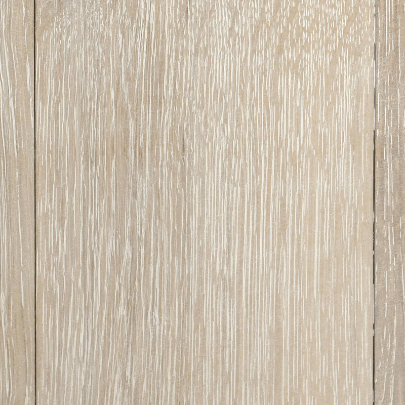 Aged cream reclaimed oak panel with vertical plank grain texture