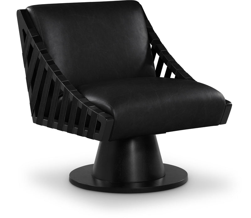 Millwin - Swivel Accent Chair With Black Base