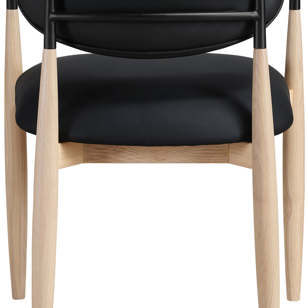 Riccio - Faux Leather Dining Arm Chair (Set of 2) - Natural Frame