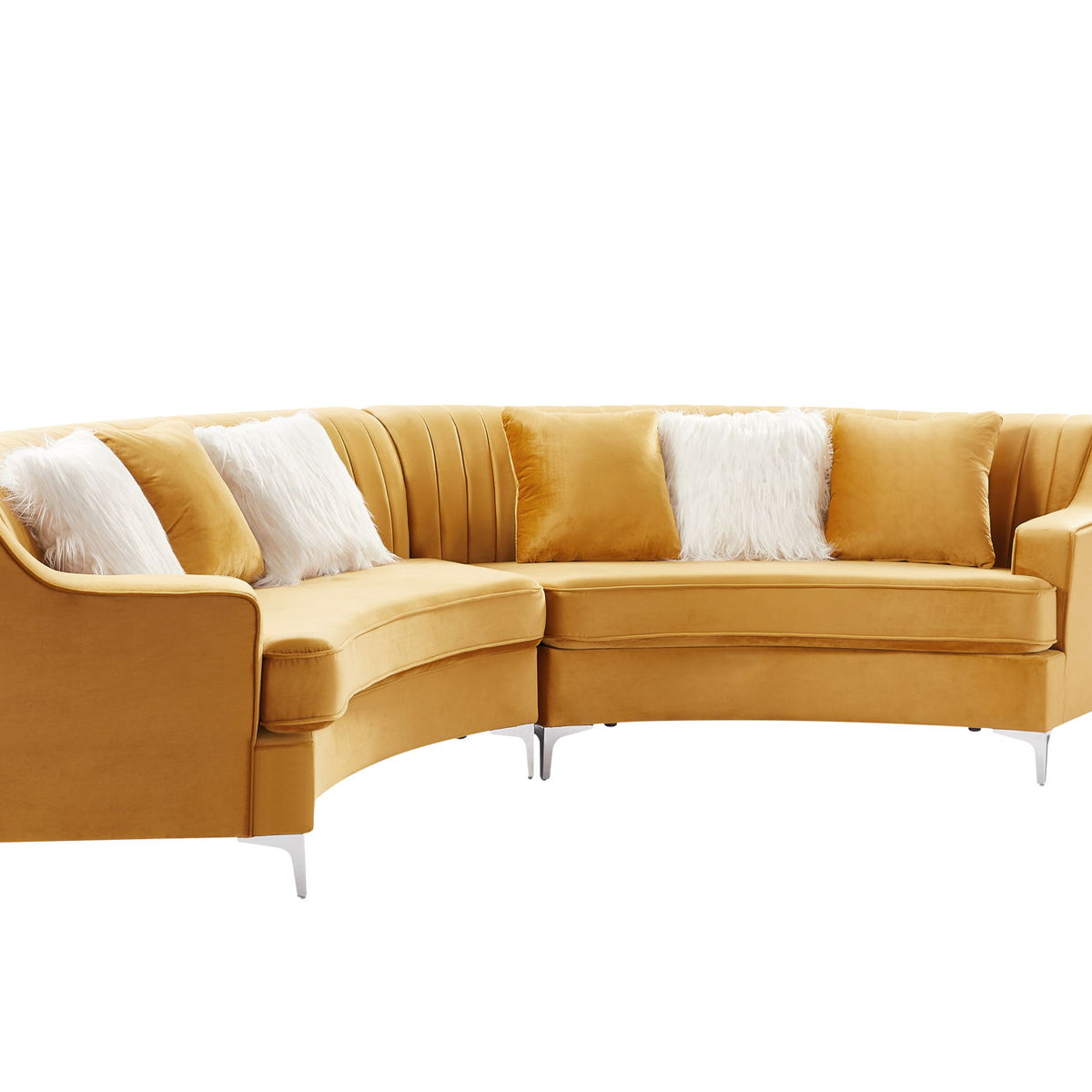 Velvet Curved Sofa