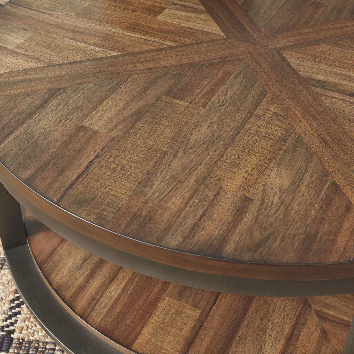 Roybeck - Light Brown / Bronze - Occasional Table Set (Set of 3)