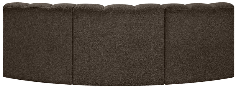Arc - Boucle Fabric 3 Piece Modular Corner Sofa