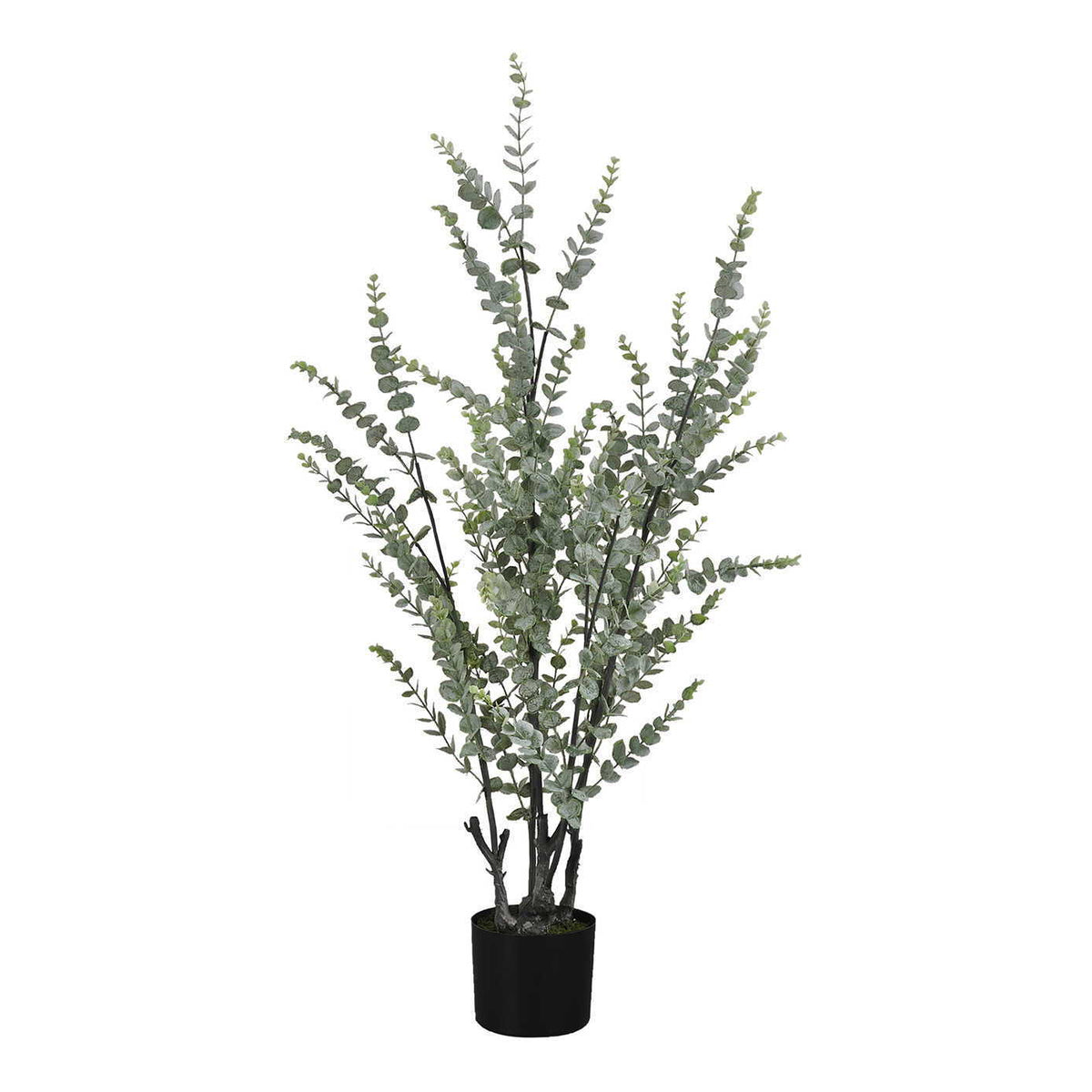 44" Tall, Artificial Plant, Eucalyptus Tree, Indoor, Faux, Fake, Floor, Greenery, Potted, Real Touch, Decorative - Green / Black
