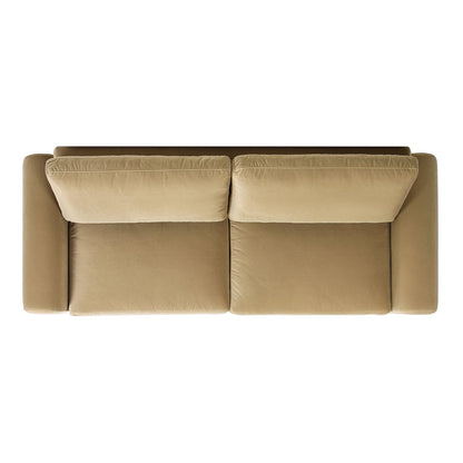 Mason - Arched Arm Sofa - Camel Brown Beige