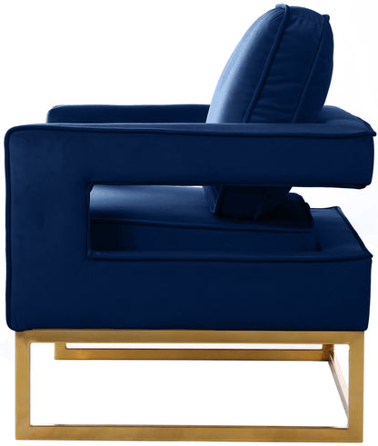 Noah - Accent Chair with Gold Legs