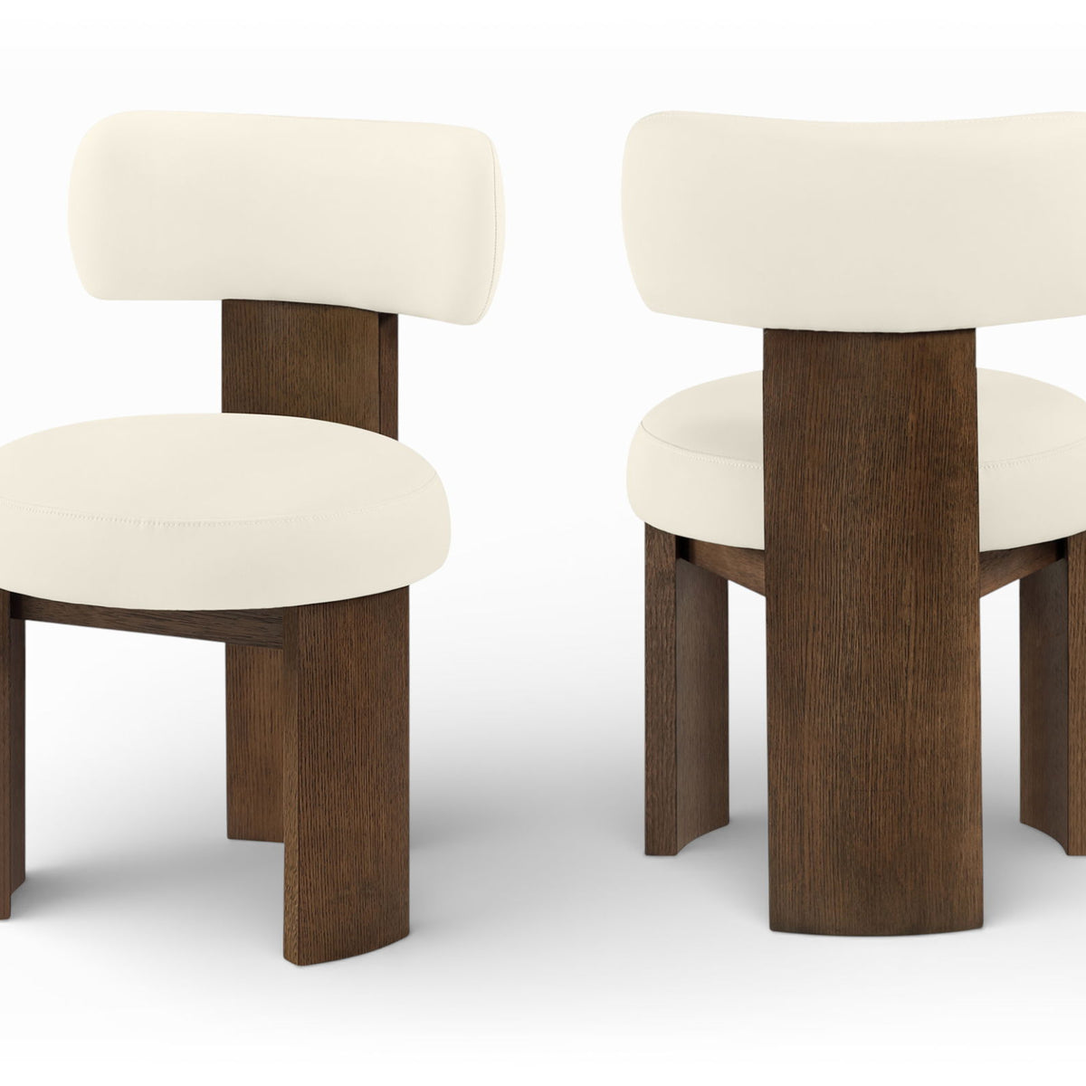 Atelier - Vegan Leather Upholstered Dining Chair (Set of 2) - Painted Brown Frame
