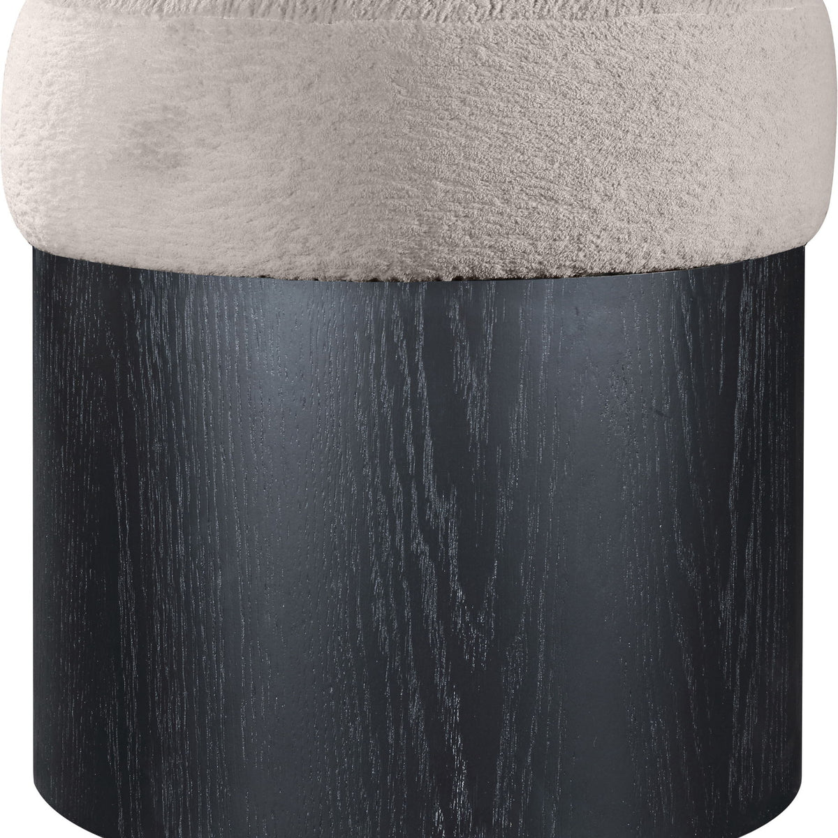 Nimes - Ottoman / Stool With Black Base