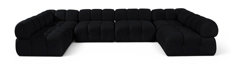 Orin - U-Shaped Velvet 6 Piece Modular Sectional