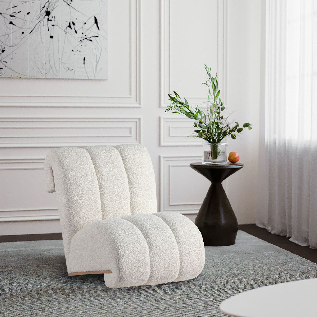 Swoon - Accent Chair With Natural Base