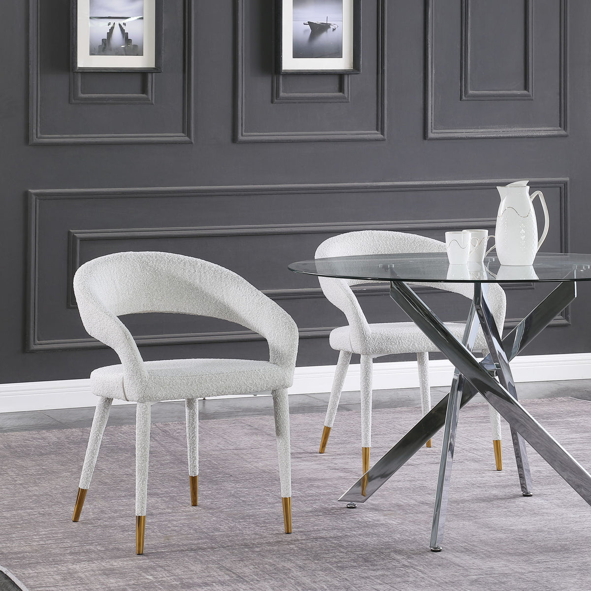 Destiny - Fabric Dining Chair - Cream