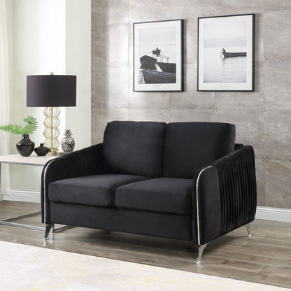 Hathaway - Velvet Modern Chic Loveseat Couch