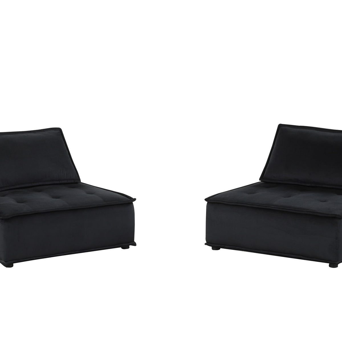 Anna - Velvet Armless Lounge Chair