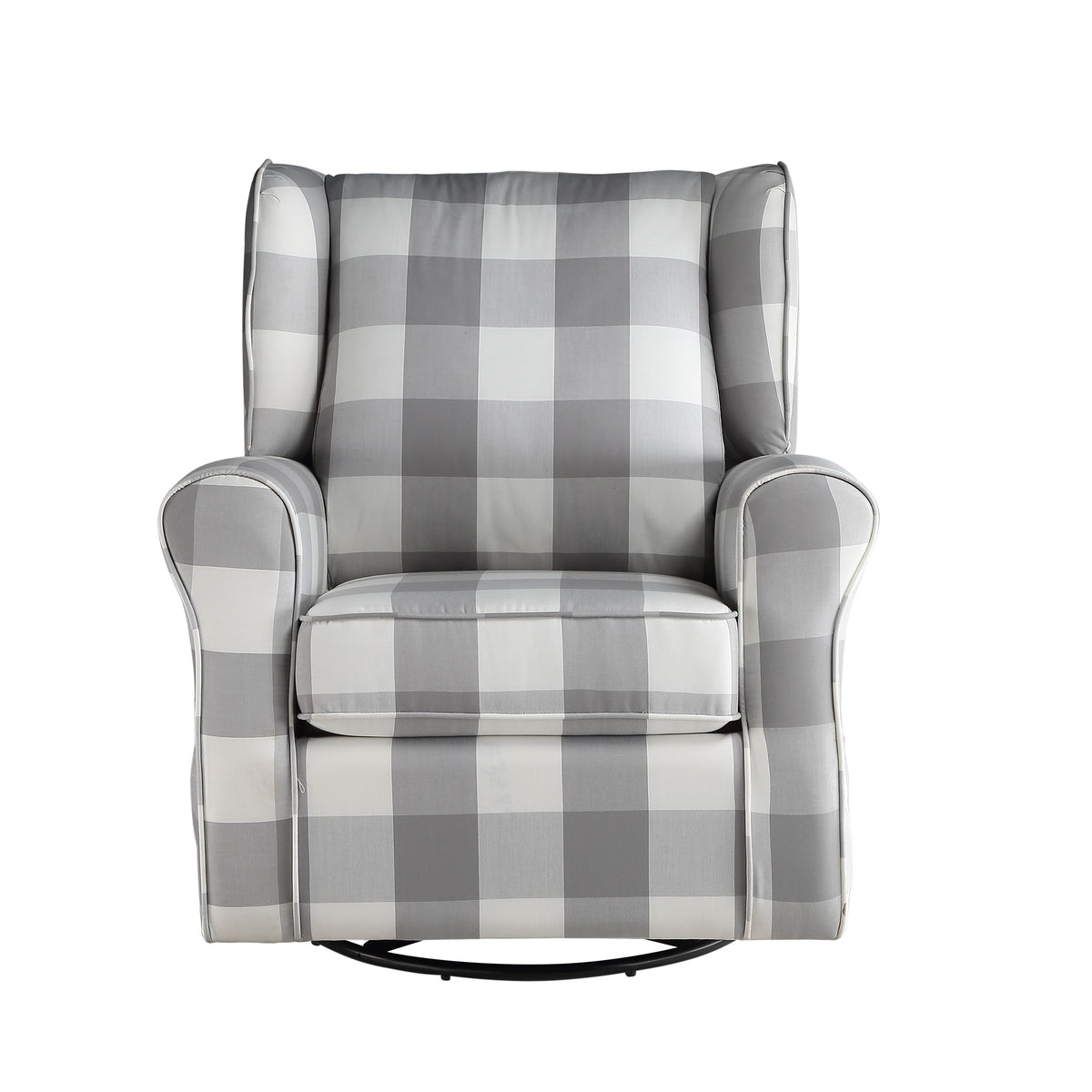Patli - Glider Chair With Swivel - Gray / White