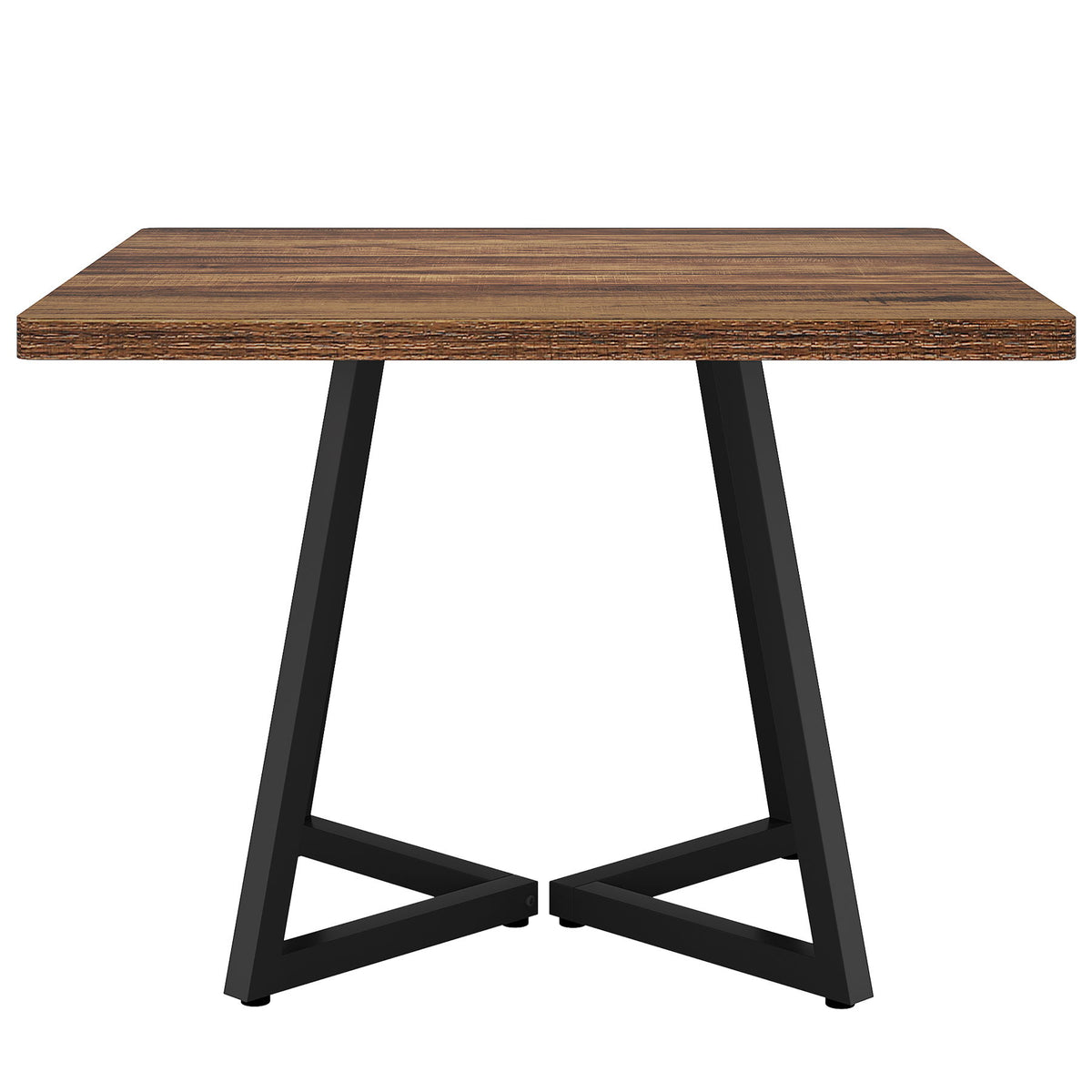 Square Dining Compact Kitchen Table - Brown / Black