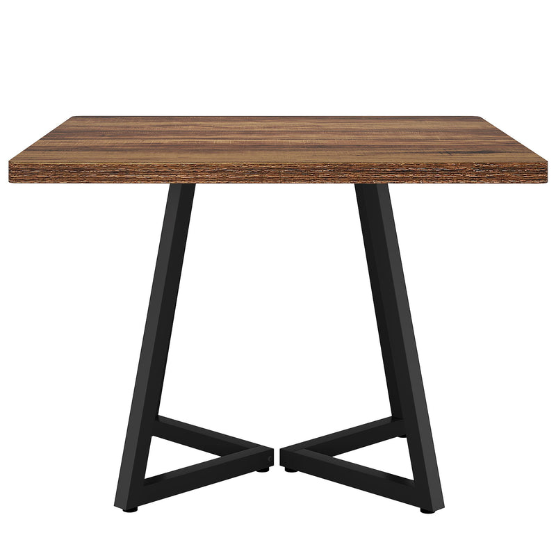 Square Dining Compact Kitchen Table - Brown / Black