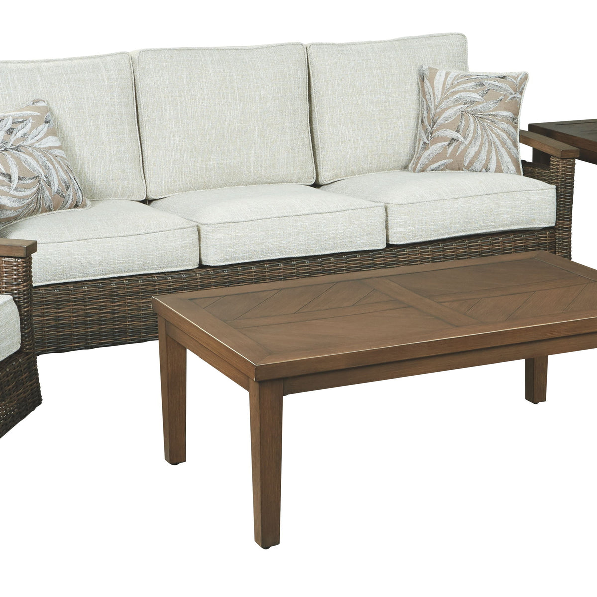 Paradise Trail - Medium Brown - Sofa with Cushion