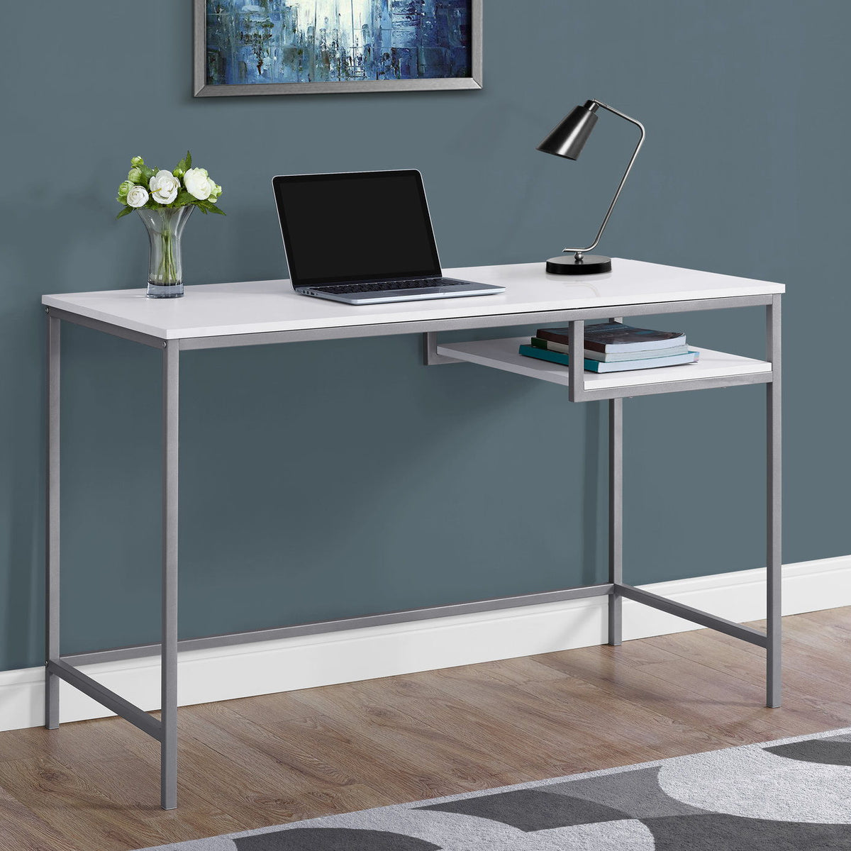 Computer Desk For Home Office, Compact Modern Design, Contemporary & Modern