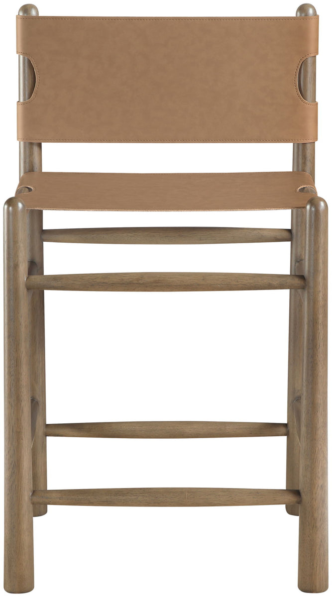 Santos - Upholstered Counter Stool With Stained Brown Base