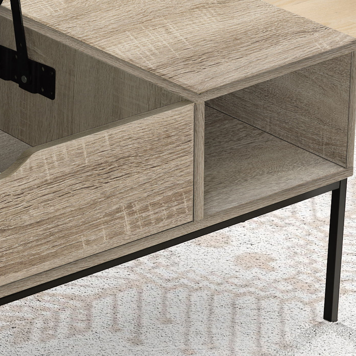 Table, Rectangular, Cocktail, Functional Lift-Top, Contemporary & Modern