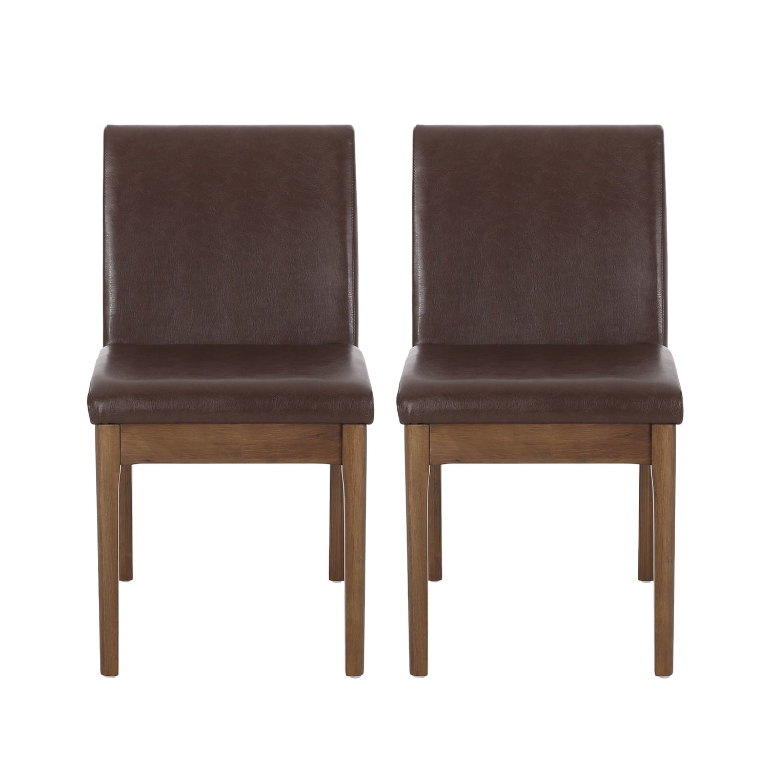 Modern Dining Chair With Upholstery - Dark Brown