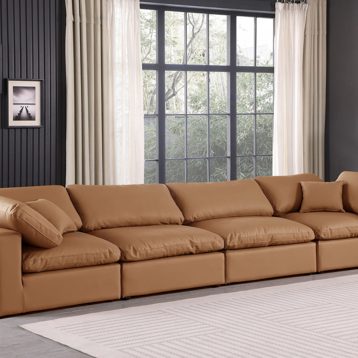 Comfy - Faux Leather Modular Sofa 4 Seats
