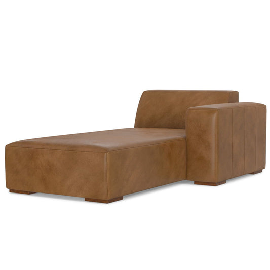 Rex - Right Chaise Sofa Module - Brown