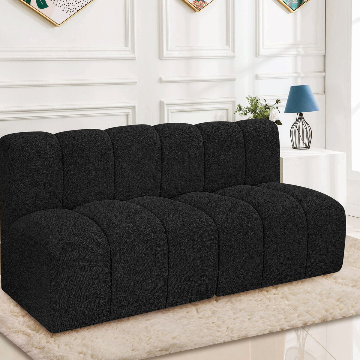 Arc - Boucle Fabric 2 Seats Modular Sofa