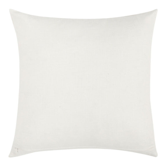 22 x 22 in ivory pillow back, plain solid square cushion