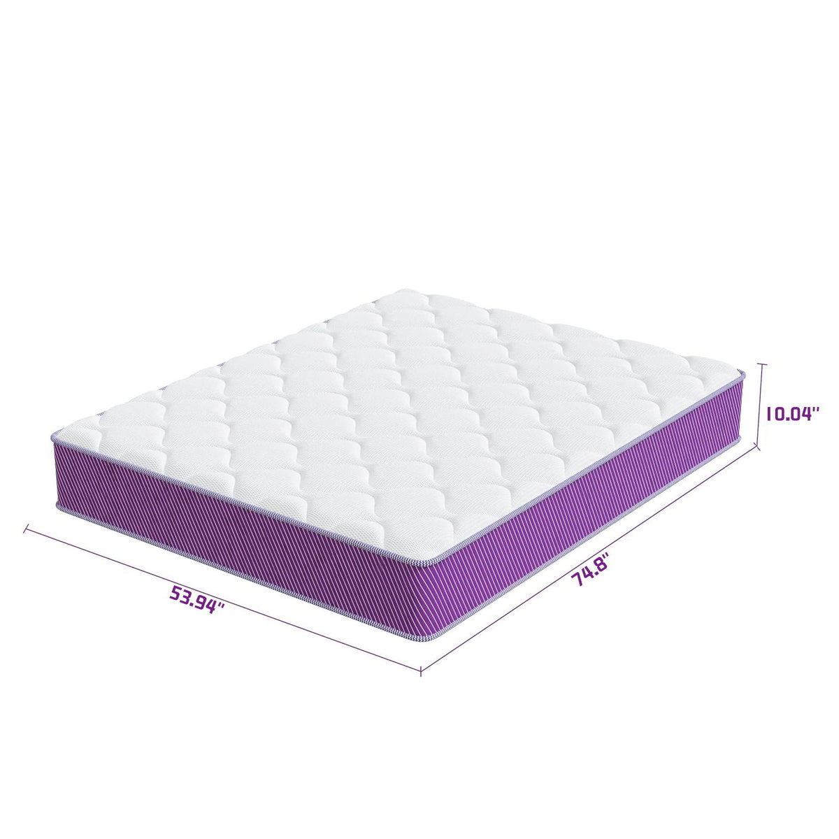 10" Hybrid Mattress With Individual Pocket Coils And Memory Foam