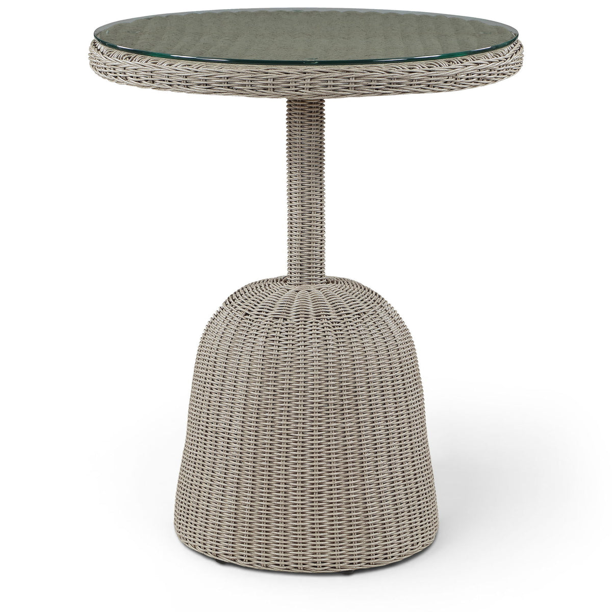 Seacrest - Tempered Glass Top And Wicker Outdoor Patio Counter Height Table