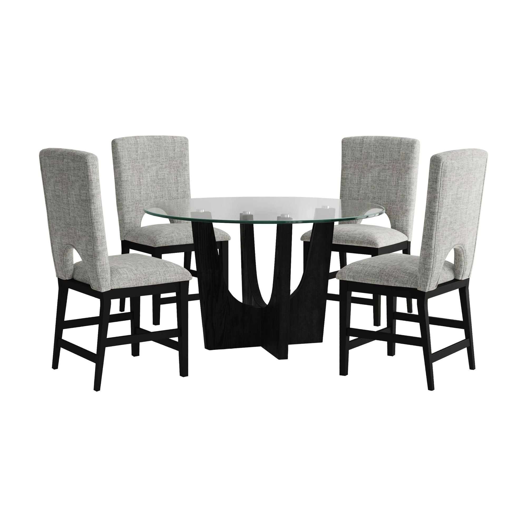 Oregon - 5 Piece Counter Height Dining Set (Round Counter Table And Four Chairs)